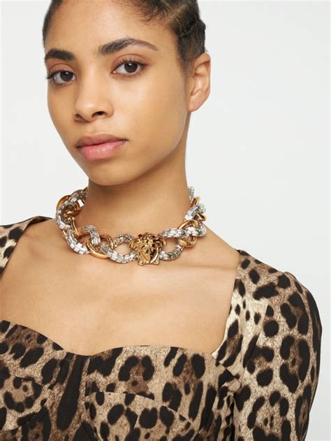 versace medusa chunky necklace